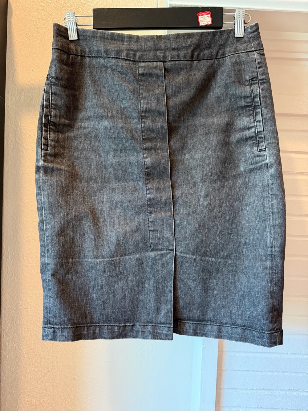 Talbots Gray Black Pencil Skirt Cotton Blend Size 10